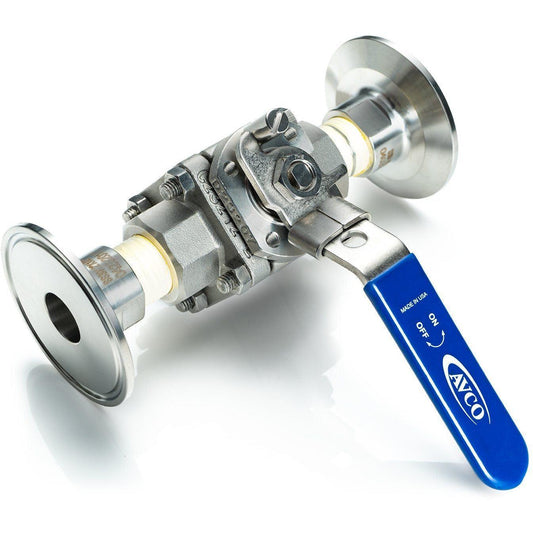 AVCO Low Temperature Ball Valves with Tri-Clamp Connections - AVCO Valve High Desert Scientific