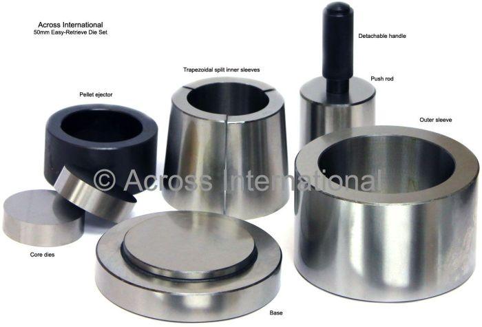 50mm ID Round Easy-Retrieve Dry Pressing Die Set - Across International High Desert Scientific