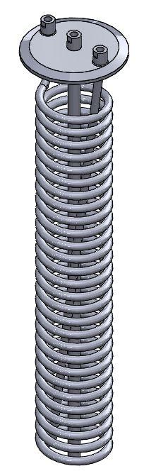6" Tri-Clamp x 30" Column Cooling Coil with Dip Tube - BVV High Desert Scientific
