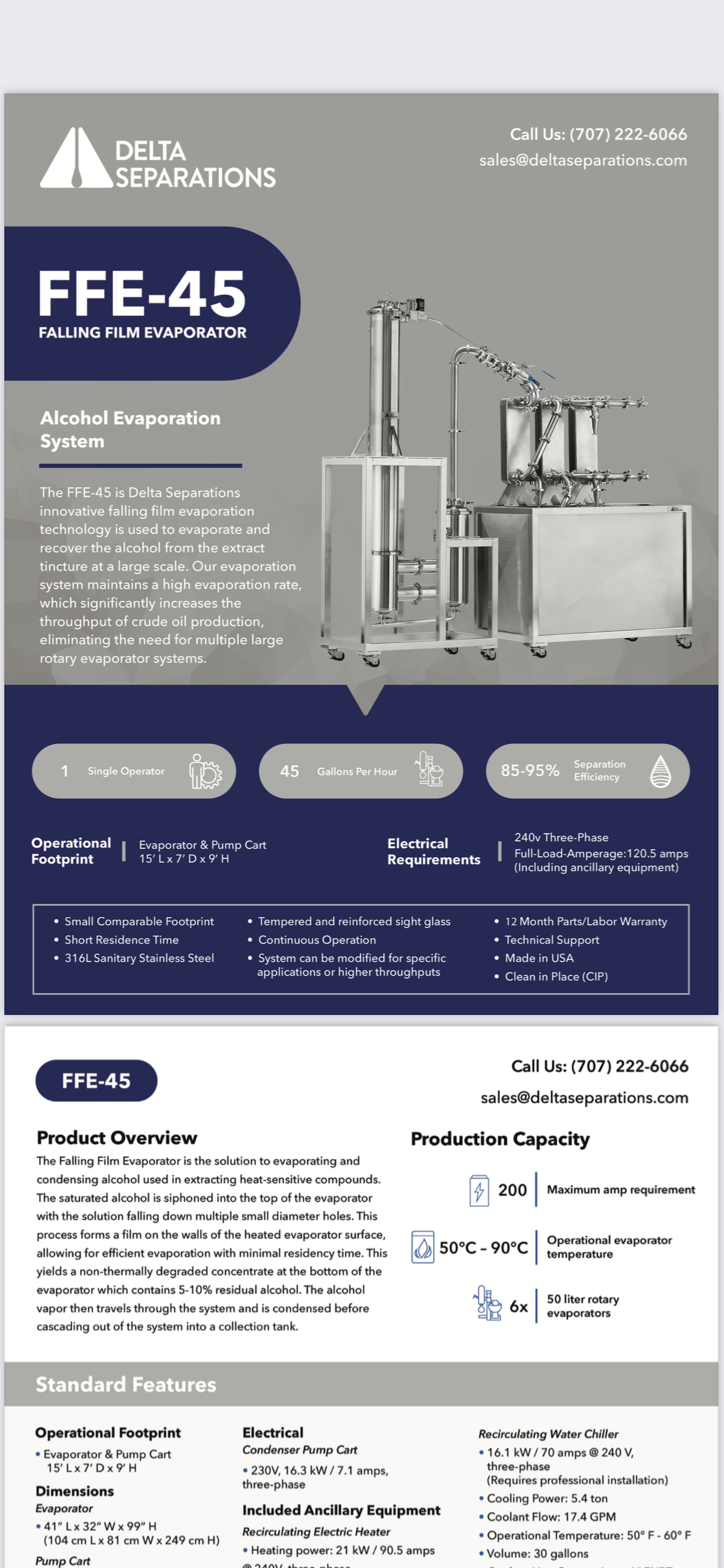 Delta Ffe 45 Delta FFE-45 Falling Film Evaporator | 45 gal/hr – High Desert Scientific