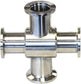 KF25/NW25 St St 4-Way Cross Flange for Secure Vacuum Connection - Across International High Desert Scientific