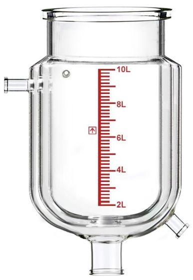 Dual-Jacketed 10L Reactor Vessel for Ai R10 Glass Reactors - Across International High Desert Scientific