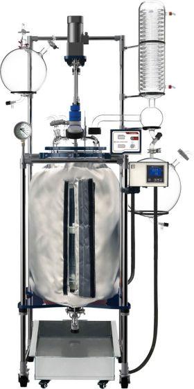 Ai 100L Non-Jacketed Glass Reactor with 200°C Heating Jacket - Across International High Desert Scientific