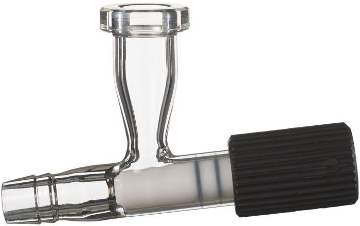 Glass Drain Port with PTFE Valve for Ai Receiving Flasks - Across International High Desert Scientific