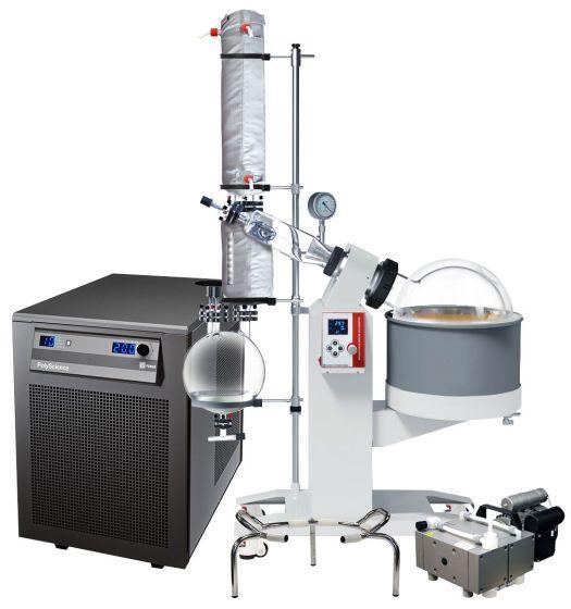 Ai 20L SolventVap w/ PolyScience Chiller & Welch PTFE Pump 220V - Across International High Desert Scientific